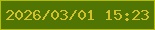 文字の大きさ：4、枠の色：b1bb08、背景の色：517503、文字の色：d3c128 無料ブログパーツのブログ時計