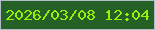 文字の大きさ：3、枠の色：b1bdc6、背景の色：256027、文字の色：93f308 無料ブログパーツのブログ時計