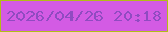 文字の大きさ：1、枠の色：b1be16、背景の色：d35be4、文字の色：904bc1 無料ブログパーツのブログ時計