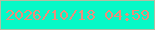 文字の大きさ：5、枠の色：b1bea2、背景の色：06f9c7、文字の色：ed8d7b 無料ブログパーツのブログ時計