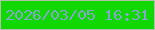 文字の大きさ：2、枠の色：b1c0ac、背景の色：11d703、文字の色：82a6cc 無料ブログパーツのブログ時計