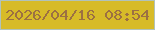 文字の大きさ：1、枠の色：b1c2bb、背景の色：d7bb28、文字の色：9c7042 無料ブログパーツのブログ時計
