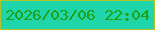 文字の大きさ：1、枠の色：b1c327、背景の色：1fd6ab、文字の色：22a014 無料ブログパーツのブログ時計