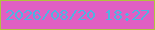 文字の大きさ：5、枠の色：b1c33e、背景の色：e05fc3、文字の色：4fb3e1 無料ブログパーツのブログ時計