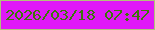 文字の大きさ：3、枠の色：b1c379、背景の色：e019f7、文字の色：3d7709 無料ブログパーツのブログ時計