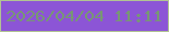文字の大きさ：5、枠の色：b1c393、背景の色：8c55d6、文字の色：789675 無料ブログパーツのブログ時計