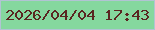文字の大きさ：4、枠の色：b1c4d3、背景の色：85d89e、文字の色：5a2621 無料ブログパーツのブログ時計