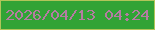 文字の大きさ：1、枠の色：b1c559、背景の色：31a335、文字の色：b57ca1 無料ブログパーツのブログ時計