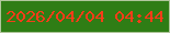 文字の大きさ：1、枠の色：b1c69c、背景の色：2f7d15、文字の色：f63d19 無料ブログパーツのブログ時計