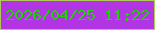 文字の大きさ：2、枠の色：b1c959、背景の色：b135e2、文字の色：1bd503 無料ブログパーツのブログ時計