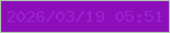 文字の大きさ：1、枠の色：b1c9ad、背景の色：8c0eb8、文字の色：9924d3 無料ブログパーツのブログ時計