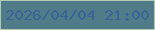 文字の大きさ：5、枠の色：b1cab0、背景の色：4f7c88、文字の色：386595 無料ブログパーツのブログ時計