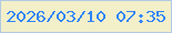 文字の大きさ：3、枠の色：b1cae4、背景の色：f3efc9、文字の色：3385f9 無料ブログパーツのブログ時計