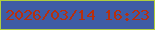 文字の大きさ：2、枠の色：b1cf3d、背景の色：3f5ca4、文字の色：b82f0d 無料ブログパーツのブログ時計