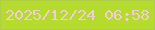 文字の大きさ：4、枠の色：b1cf44、背景の色：b6db2f、文字の色：f1cdd8 無料ブログパーツのブログ時計
