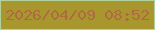 文字の大きさ：2、枠の色：b1d19e、背景の色：a8972c、文字の色：af6943 無料ブログパーツのブログ時計