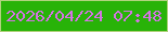 文字の大きさ：4、枠の色：b1d27e、背景の色：28b308、文字の色：d473e4 無料ブログパーツのブログ時計