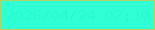 文字の大きさ：5、枠の色：b1d366、背景の色：30fed3、文字の色：24fbd2 無料ブログパーツのブログ時計