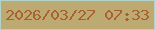 文字の大きさ：2、枠の色：b1d3c9、背景の色：bdaa73、文字の色：a9622f 無料ブログパーツのブログ時計