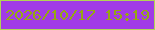 文字の大きさ：3、枠の色：b1d554、背景の色：a13be6、文字の色：95a811 無料ブログパーツのブログ時計