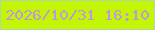 文字の大きさ：5、枠の色：b1d5ad、背景の色：c3f604、文字の色：c196e0 無料ブログパーツのブログ時計