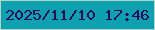 文字の大きさ：5、枠の色：b1d5c5、背景の色：0da1b0、文字の色：2b0a5f 無料ブログパーツのブログ時計