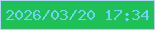 文字の大きさ：3、枠の色：b1d5fa、背景の色：1fc157、文字の色：6ed3f4 無料ブログパーツのブログ時計