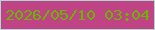 文字の大きさ：1、枠の色：b1d6d1、背景の色：bf4385、文字の色：6ab500 無料ブログパーツのブログ時計
