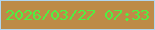 文字の大きさ：2、枠の色：b1d6ef、背景の色：bd8b47、文字の色：4ff042 無料ブログパーツのブログ時計