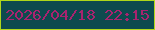 文字の大きさ：3、枠の色：b1d71a、背景の色：0e4a4e、文字の色：a9236f 無料ブログパーツのブログ時計