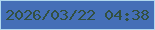 文字の大きさ：5、枠の色：b1d8ee、背景の色：456fb7、文字の色：335040 無料ブログパーツのブログ時計
