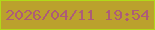 文字の大きさ：2、枠の色：b1d919、背景の色：bba12d、文字の色：ad5c77 無料ブログパーツのブログ時計