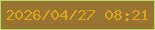 文字の大きさ：5、枠の色：b1da67、背景の色：987332、文字の色：daa61b 無料ブログパーツのブログ時計