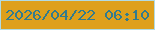 文字の大きさ：3、枠の色：b1dbe4、背景の色：dea01c、文字の色：327b8e 無料ブログパーツのブログ時計
