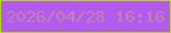 文字の大きさ：1、枠の色：b1dc06、背景の色：b45bef、文字の色：c183ae 無料ブログパーツのブログ時計