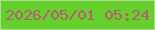 文字の大きさ：2、枠の色：b1dc96、背景の色：65d02c、文字の色：b55e73 無料ブログパーツのブログ時計