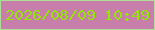 文字の大きさ：2、枠の色：b1de96、背景の色：c77eab、文字の色：94e406 無料ブログパーツのブログ時計