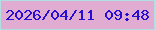 文字の大きさ：3、枠の色：b1dee2、背景の色：e0acd2、文字の色：280dd5 無料ブログパーツのブログ時計
