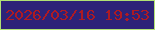 文字の大きさ：4、枠の色：b1e274、背景の色：2d2378、文字の色：ae1a23 無料ブログパーツのブログ時計