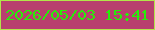 文字の大きさ：4、枠の色：b1e54a、背景の色：b83f6e、文字の色：27ee09 無料ブログパーツのブログ時計