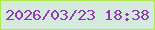 文字の大きさ：3、枠の色：b1e64c、背景の色：d4eadc、文字の色：9538b7 無料ブログパーツのブログ時計