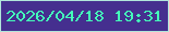 文字の大きさ：5、枠の色：b1e6db、背景の色：452f8f、文字の色：44fdba 無料ブログパーツのブログ時計