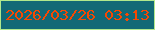 文字の大きさ：4、枠の色：b1e88c、背景の色：126976、文字の色：f74801 無料ブログパーツのブログ時計