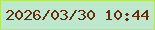 文字の大きさ：5、枠の色：b1e957、背景の色：bde8ce、文字の色：672c0e 無料ブログパーツのブログ時計