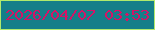 文字の大きさ：5、枠の色：b1e96c、背景の色：157e89、文字の色：d41366 無料ブログパーツのブログ時計