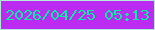 文字の大きさ：1、枠の色：b1ead5、背景の色：bb2bf1、文字の色：04eca8 無料ブログパーツのブログ時計