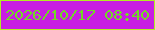 文字の大きさ：3、枠の色：b1ee23、背景の色：c81ee3、文字の色：71d925 無料ブログパーツのブログ時計