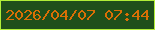 文字の大きさ：1、枠の色：b1ee38、背景の色：1f4f1b、文字の色：db6f05 無料ブログパーツのブログ時計