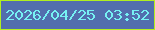 文字の大きさ：2、枠の色：b1ef1f、背景の色：526ead、文字の色：76f1f3 無料ブログパーツのブログ時計