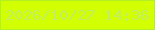 文字の大きさ：5、枠の色：b1f026、背景の色：d2ff02、文字の色：c2ee60 無料ブログパーツのブログ時計
